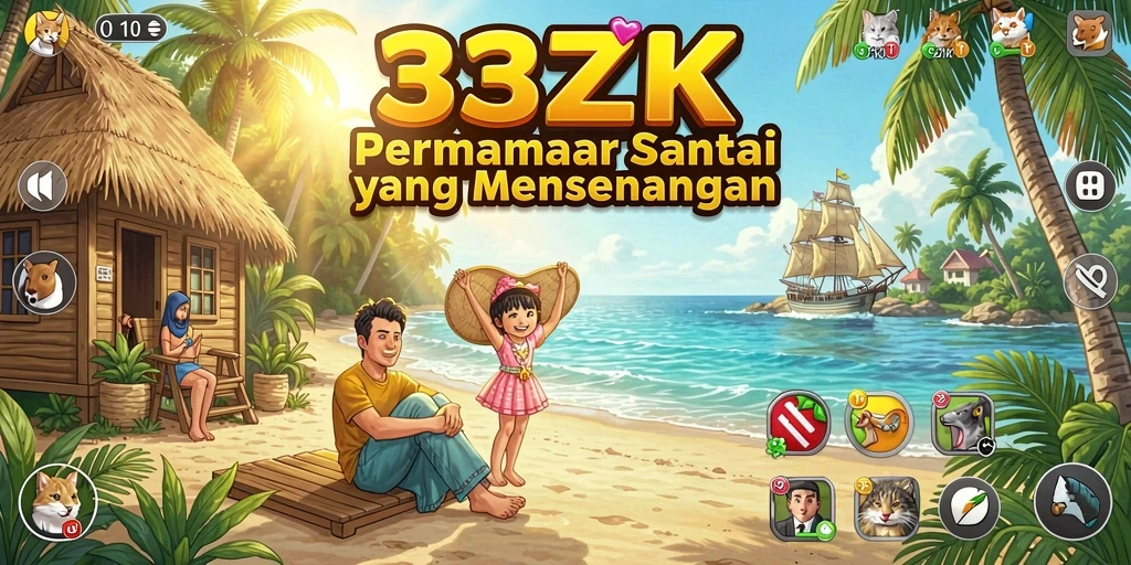 Tampilan gameplay <strong>33ZK</strong> yang ceria dan mendebarkan.