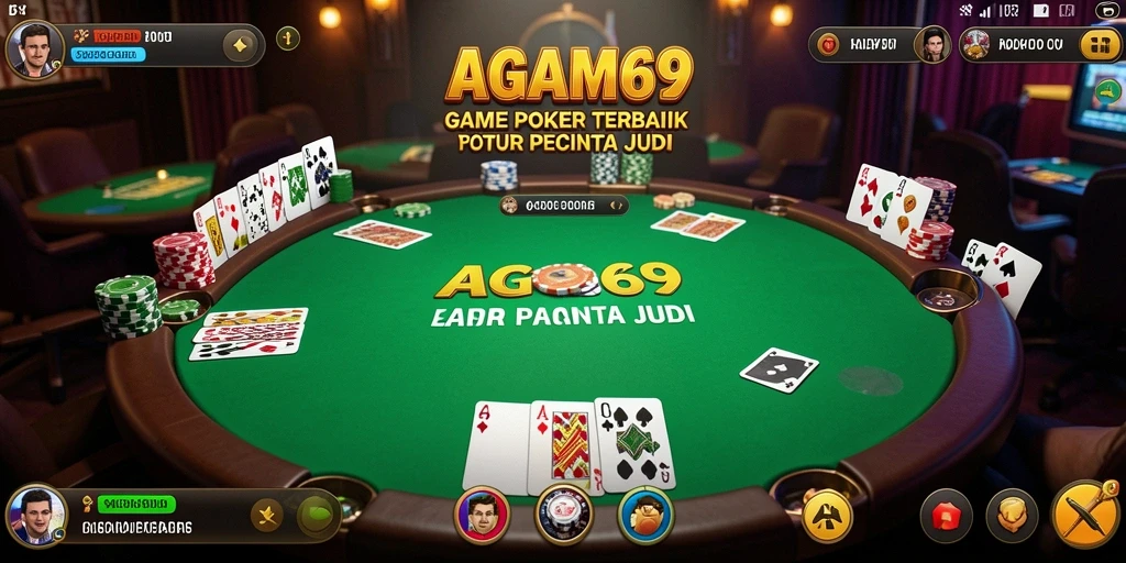 Tampilan gameplay poker yang seru dan menantang di AGAM69.