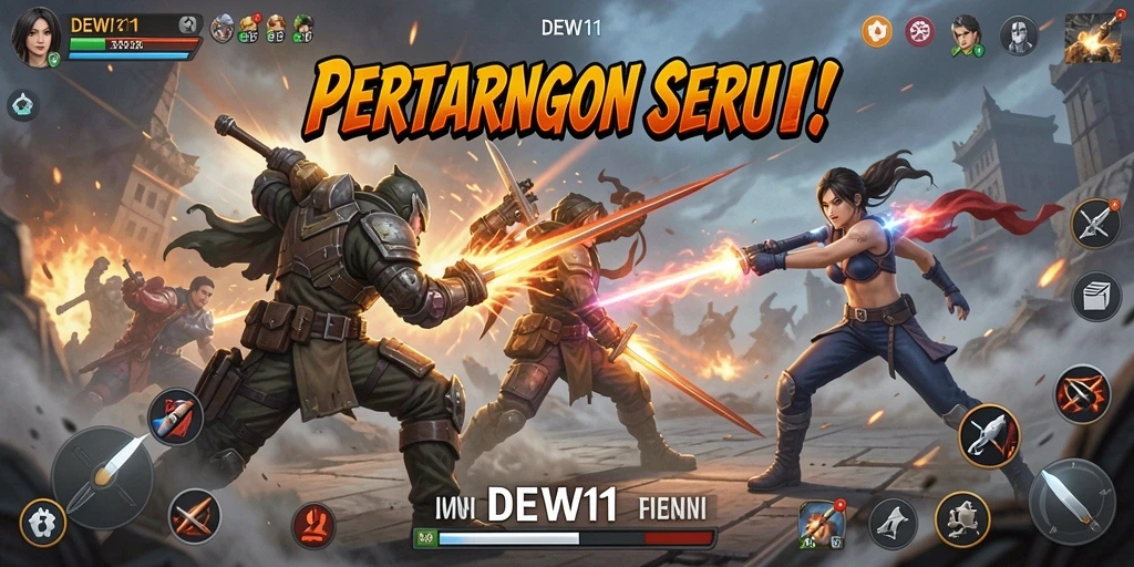 Tampilan menegangkan dari aksi pertarungan di DEWI11.