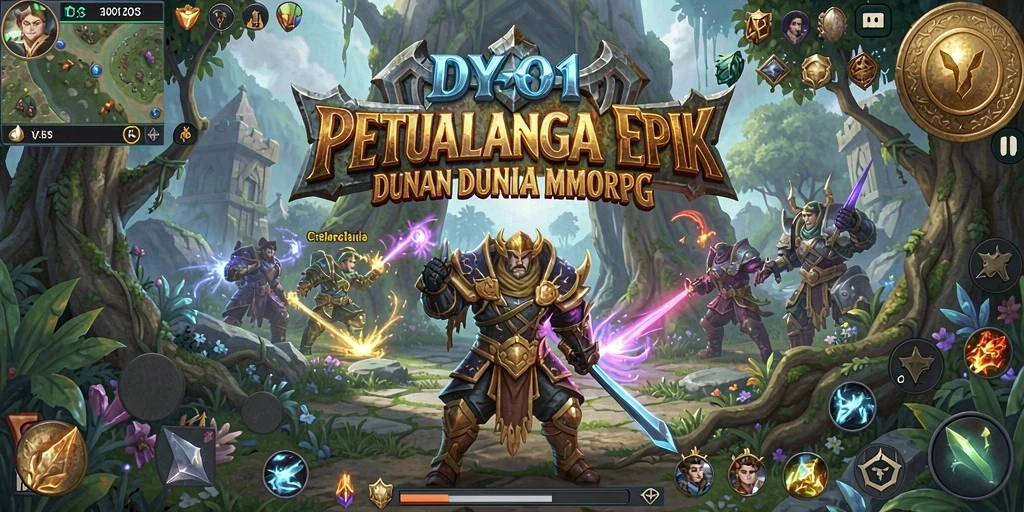 Gameplay penuh aksi dan petualangan di DY01, dunia MMORPG yang menakjubkan.