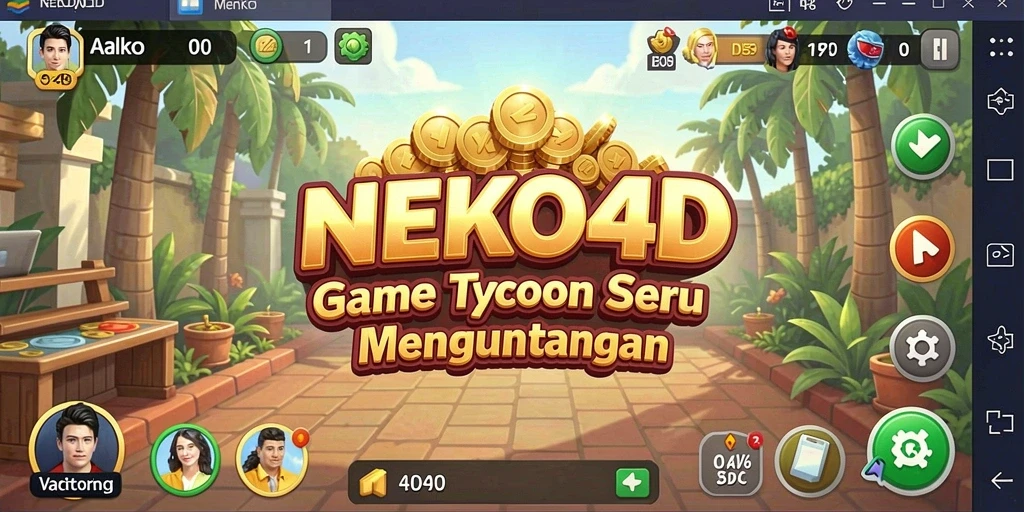 Screenshot gameplay NEKO4D yang menunjukkan pengelolaan bisnis yang menyenangkan.