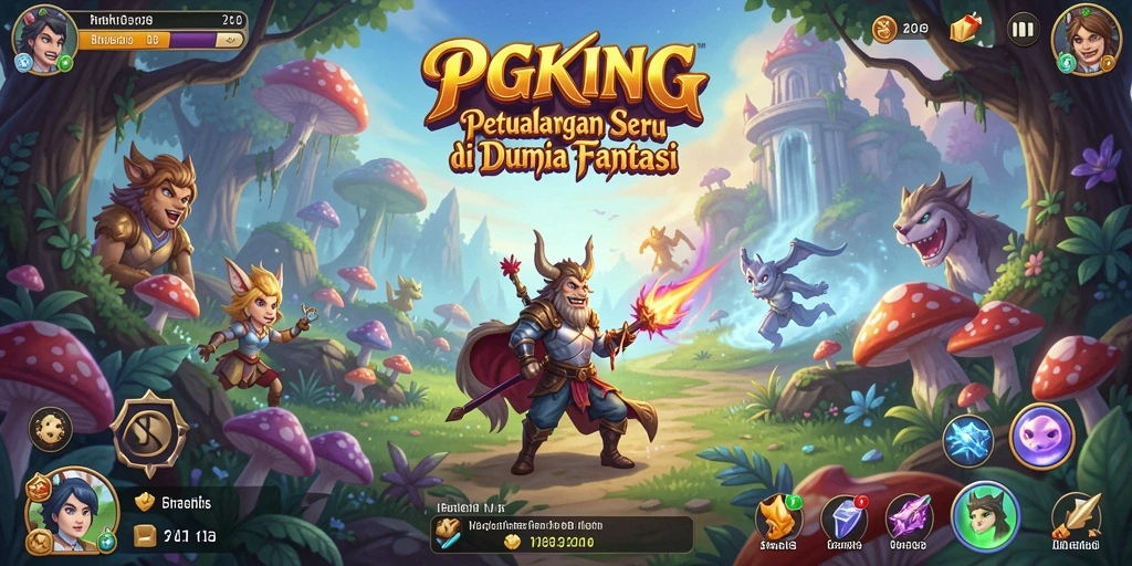 Tampilan gameplay PGKING yang memukau di dunia petualangan.