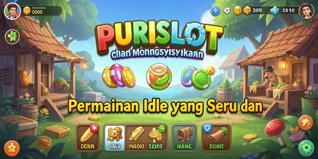 Tampilan utama gameplay PURISLOT yang seru dan penuh warna.