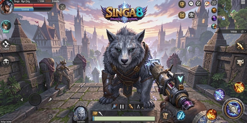 Tampilan menarik dari gameplay SINGA8 yang menampilkan petualangan MMORPG.